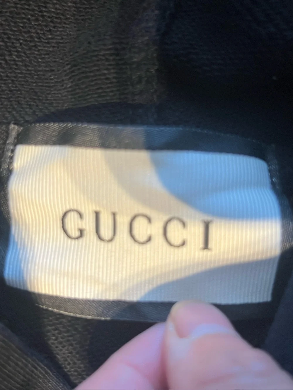 Gucci Black Hoodie with Red and Green Logo Stripe
